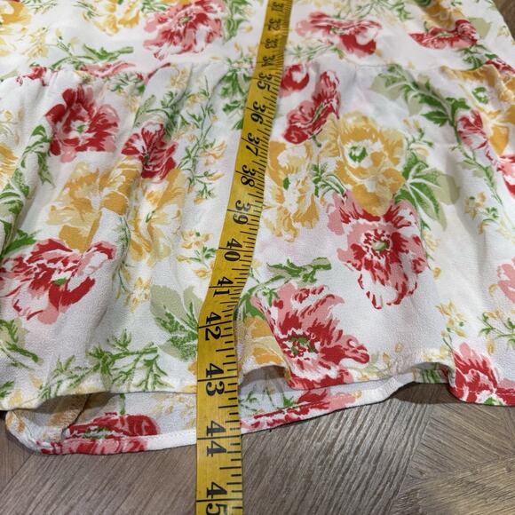 REFORMATION Nikita Floral Georgette Midi Dress Winona Women's Size 6 Bows Ruffle - Picture 9 of 11